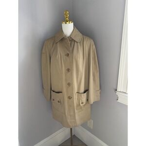 Celanese Fortrel 60s 70s  Vintage Women's Trench Coat Khaki